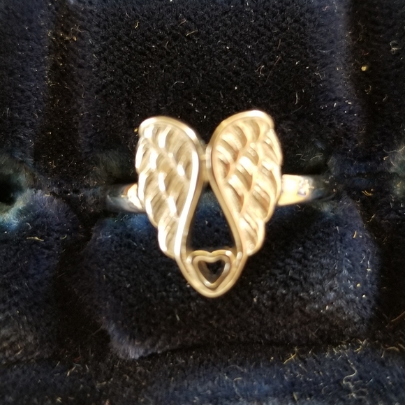 Jewelry Sterling Angel Wings Heart Ring Poshmark